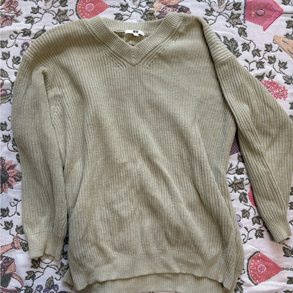 Uniqlo Sage Green Knit Sweater